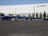 BA Prac_001 - perfectly parked Blue Angels at Boeing Field, Seattle