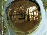 EAM_047 - a self portrait in the visor of the spacesuit helmet