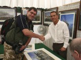 FL2006_063 - Shaun with the artist of the Doolittle Raiders painting