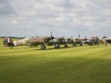 Dux2007_003 - the line-up of aircraft along the flight line - Hurricane and Spitfire heaven