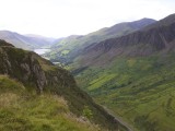 LFA_007 - climbing to the top of CAD EAST one can see right down the valley - Tal-y-Llyn Lake in the distance